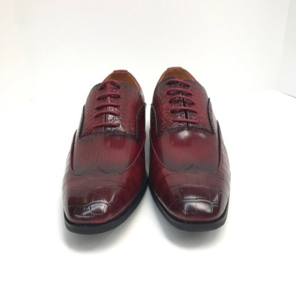 Antonio Cerrelli Men\'s Red Wingtip Oxford Shoes Size 8.5